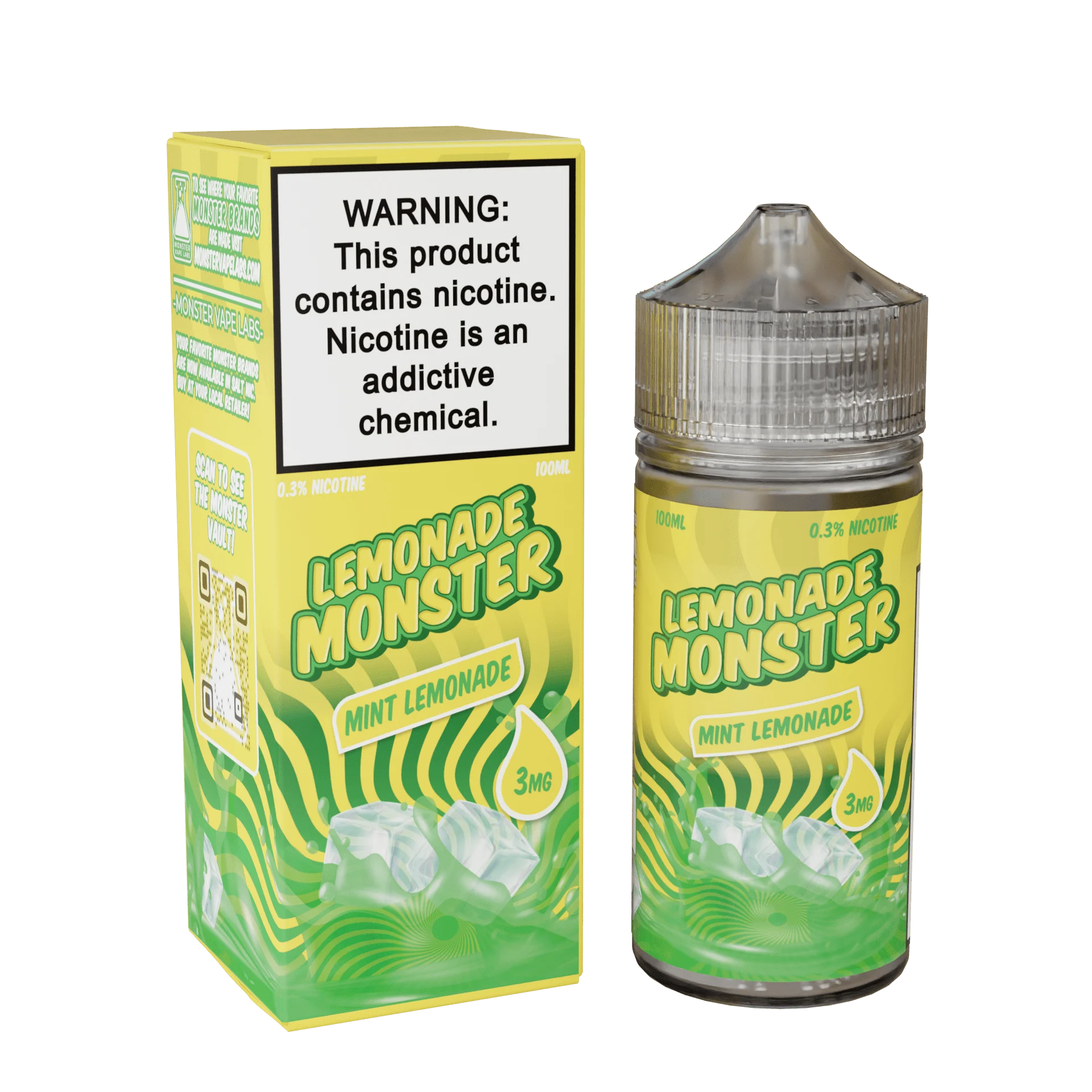 Jam Monster Mint Lemonade freebase e-liquid, Lemonade Monster E-Liquid - 100mL, wholesale