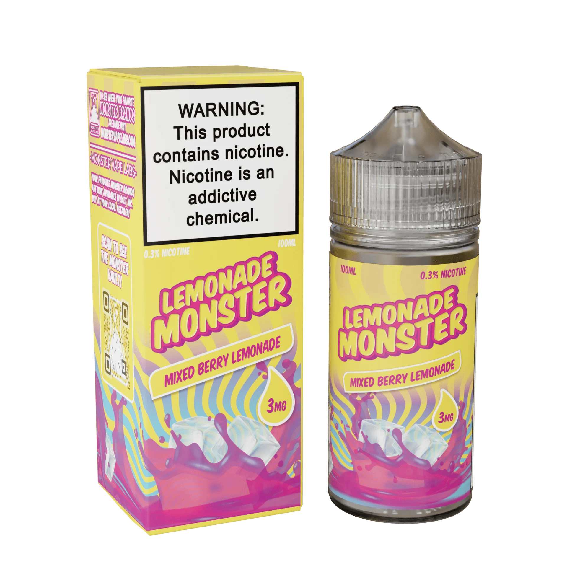 Jam Monster Mixed Berry Lemonade freebase e-liquid, Lemonade Monster E-Liquid - 100mL, wholesale