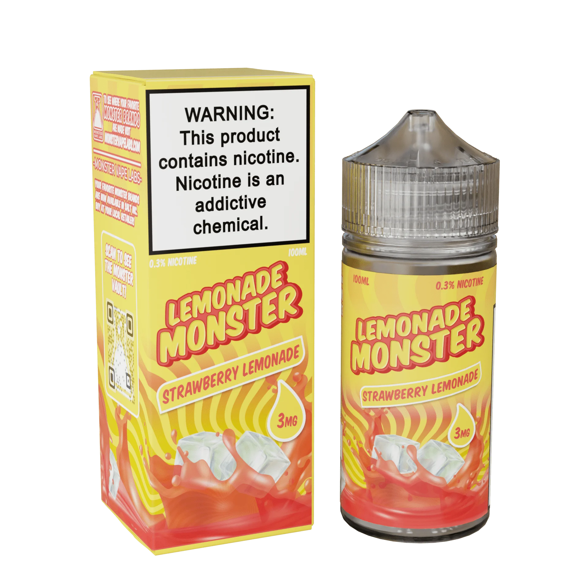 Jam Monster Strawberry Lemonade freebase e-liquid, Lemonade Monster E-Liquid - 100mL, wholesale