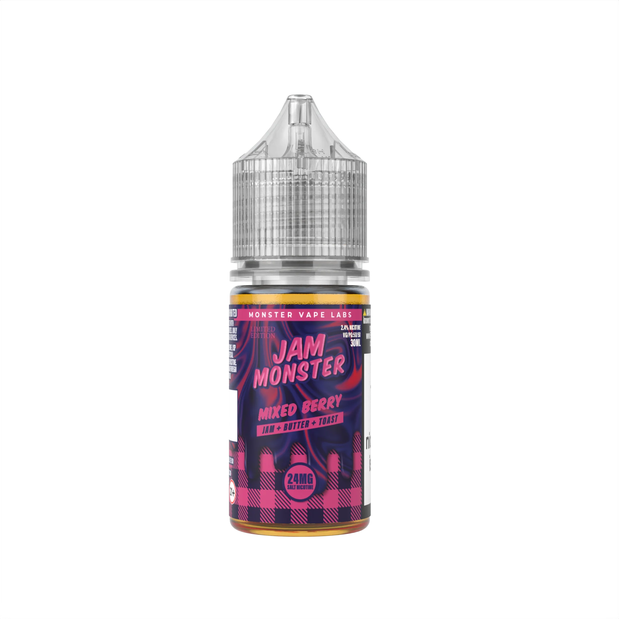 Jam Monster Mixed Berry salt nicotine e-liquid, Jam Monster Salt E-Liquid - 30mL, wholesale