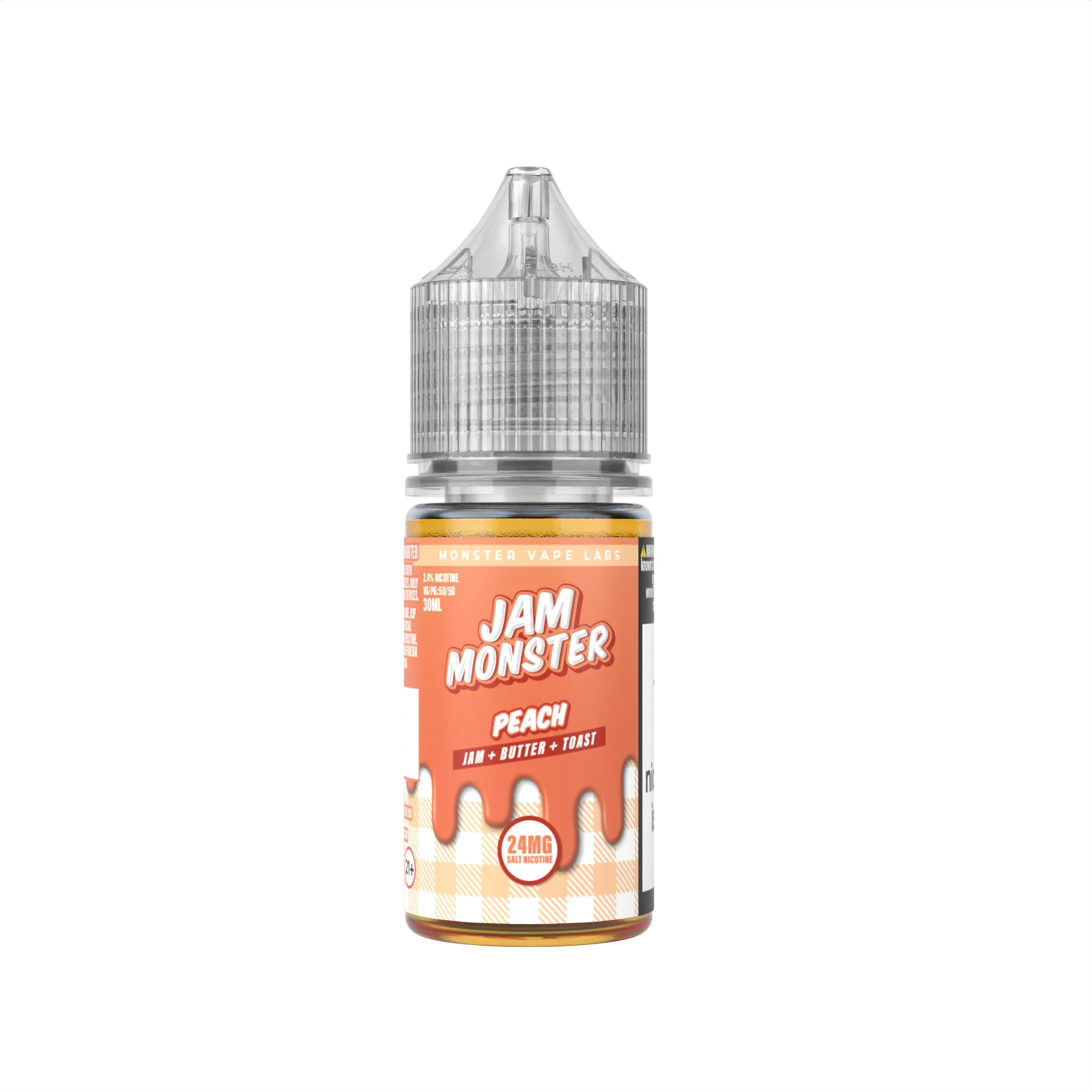 Jam Monster Peach salt nicotine e-liquid, Jam Monster Salt E-Liquid - 30mL, wholesale