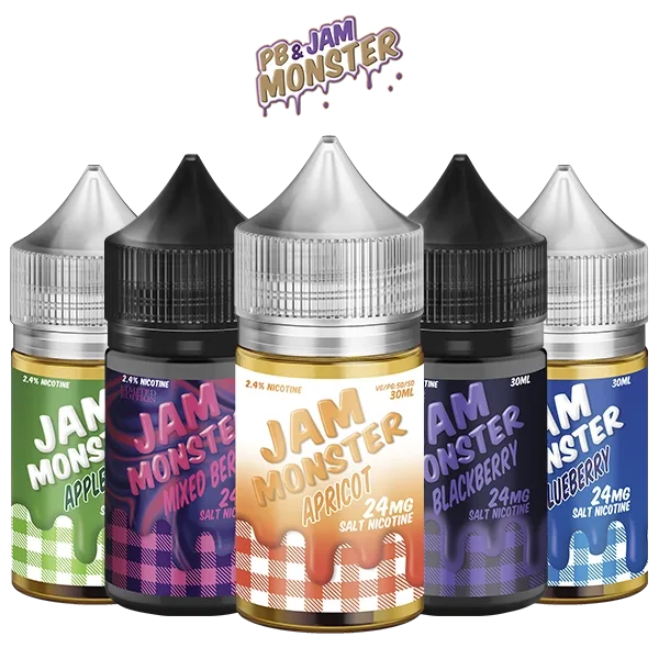 Jam Monster salt nicotine e-liquid, wholesale