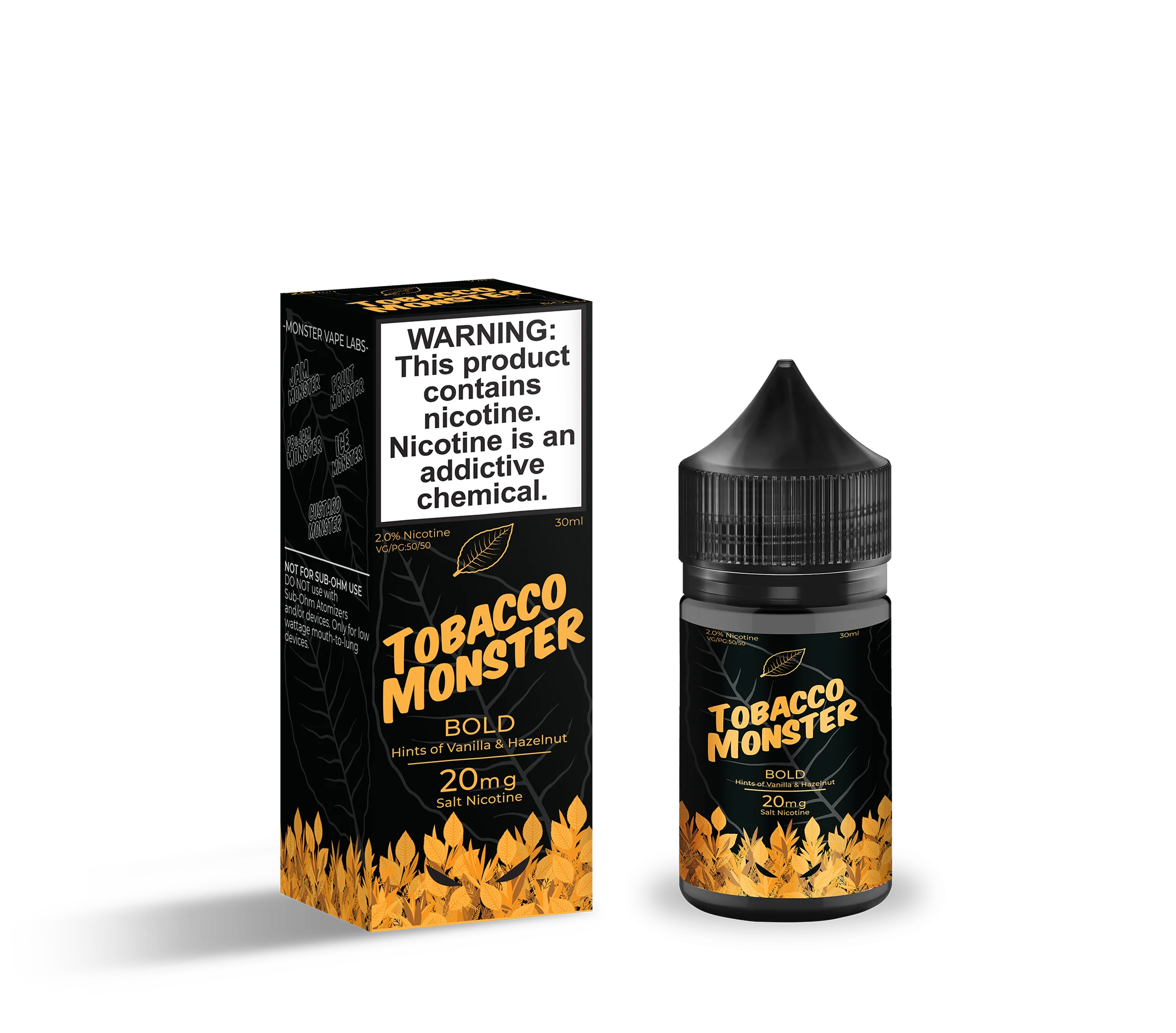 Jam Monster Bold Tobacco salt nicotine e-liquid, Tobacco Monster Salt E-Liquid - 30mL, wholesale