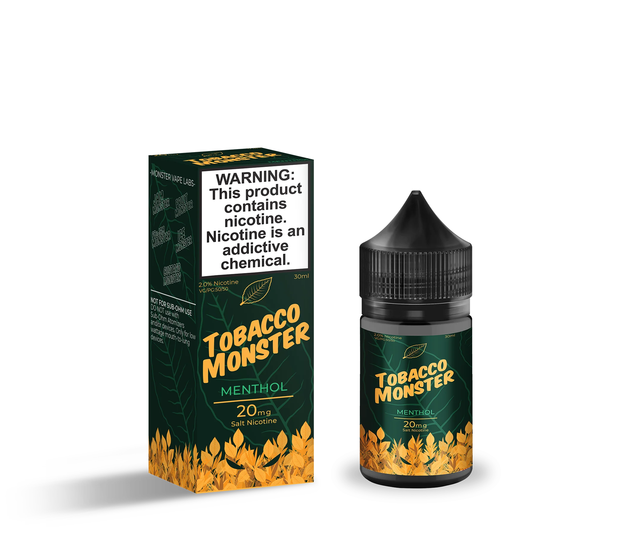 Jam Monster Menthol Tobacco salt nicotine e-liquid, Tobacco Monster Salt E-Liquid - 30mL, wholesale