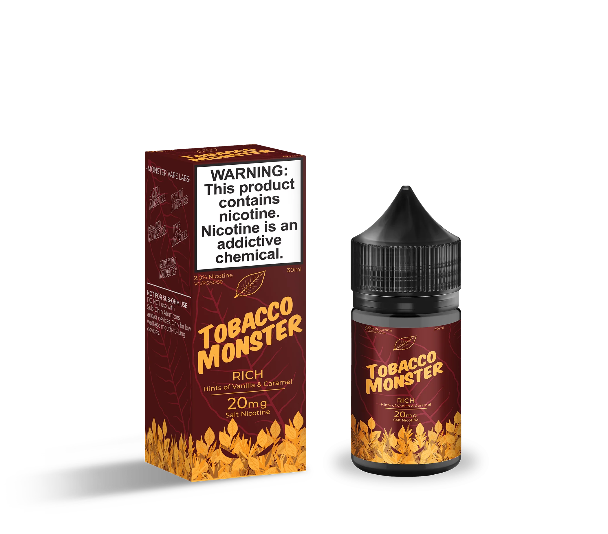Jam Monster Rich Tobacco salt nicotine e-liquid, Tobacco Monster Salt E-Liquid - 30mL, wholesale