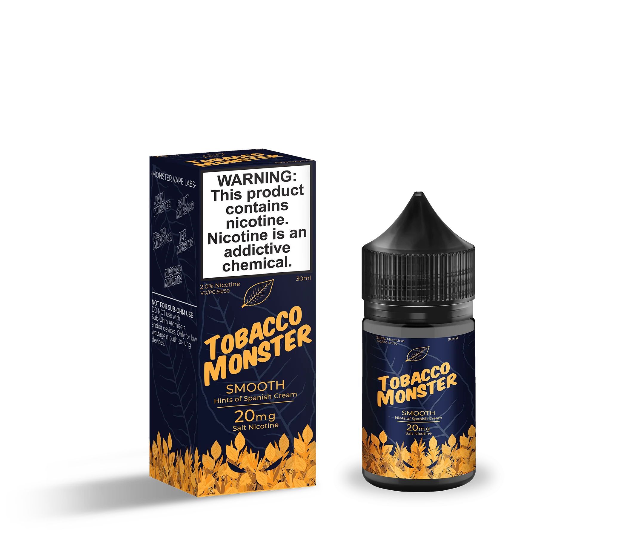 Jam Monster Smooth Tobacco salt nicotine e-liquid, Tobacco Monster Salt E-Liquid - 30mL, wholesale