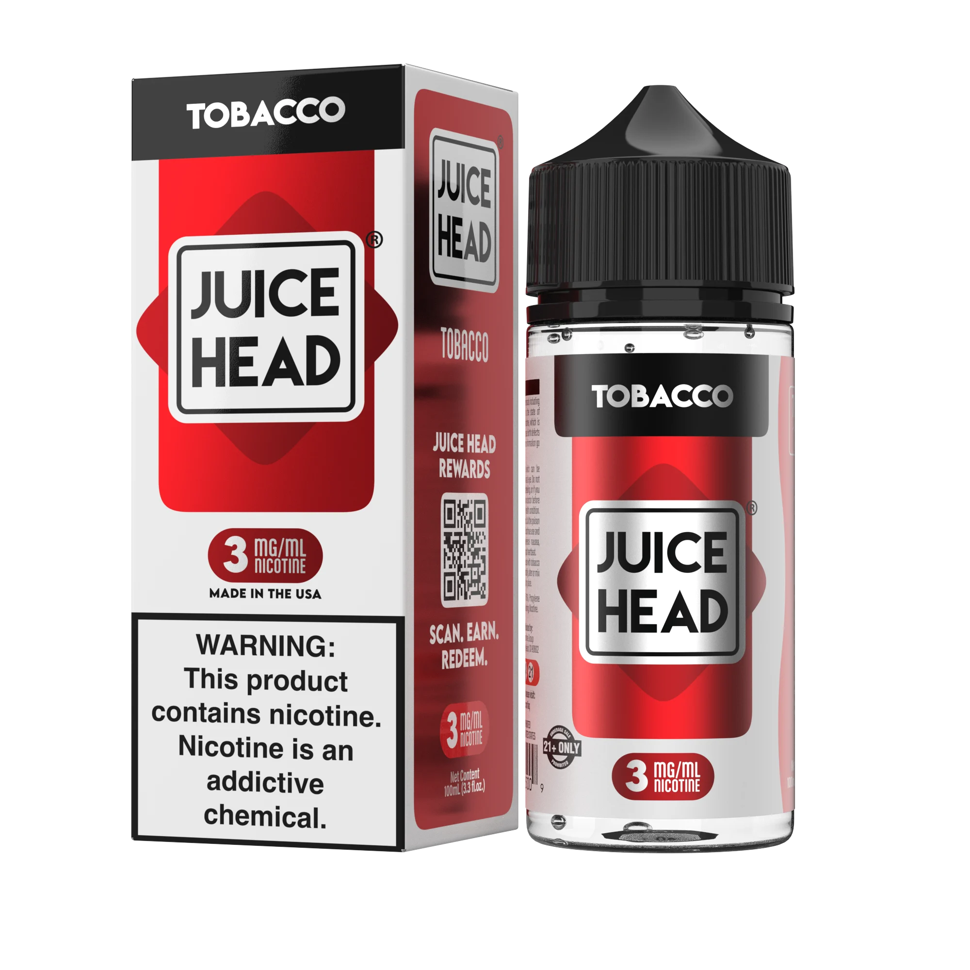 Juice Head Tobacco freebase e-liquid, Juice Head E-Liquid - 100mL, wholesale