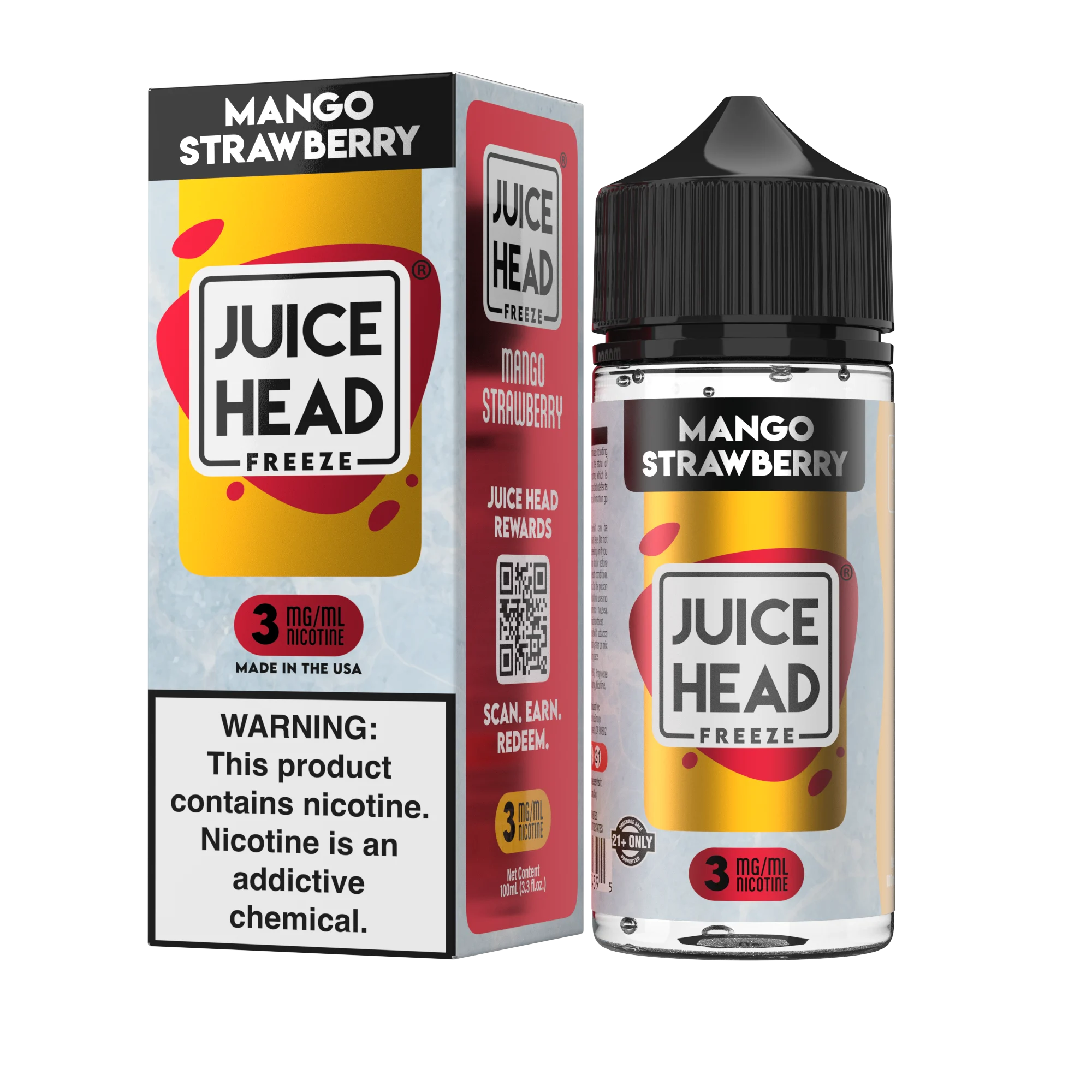 Juice Head Mango Strawberry Freeze freebase e-liquid, Juice Head Freeze ZTN E-Liquid - 100mL, wholesale