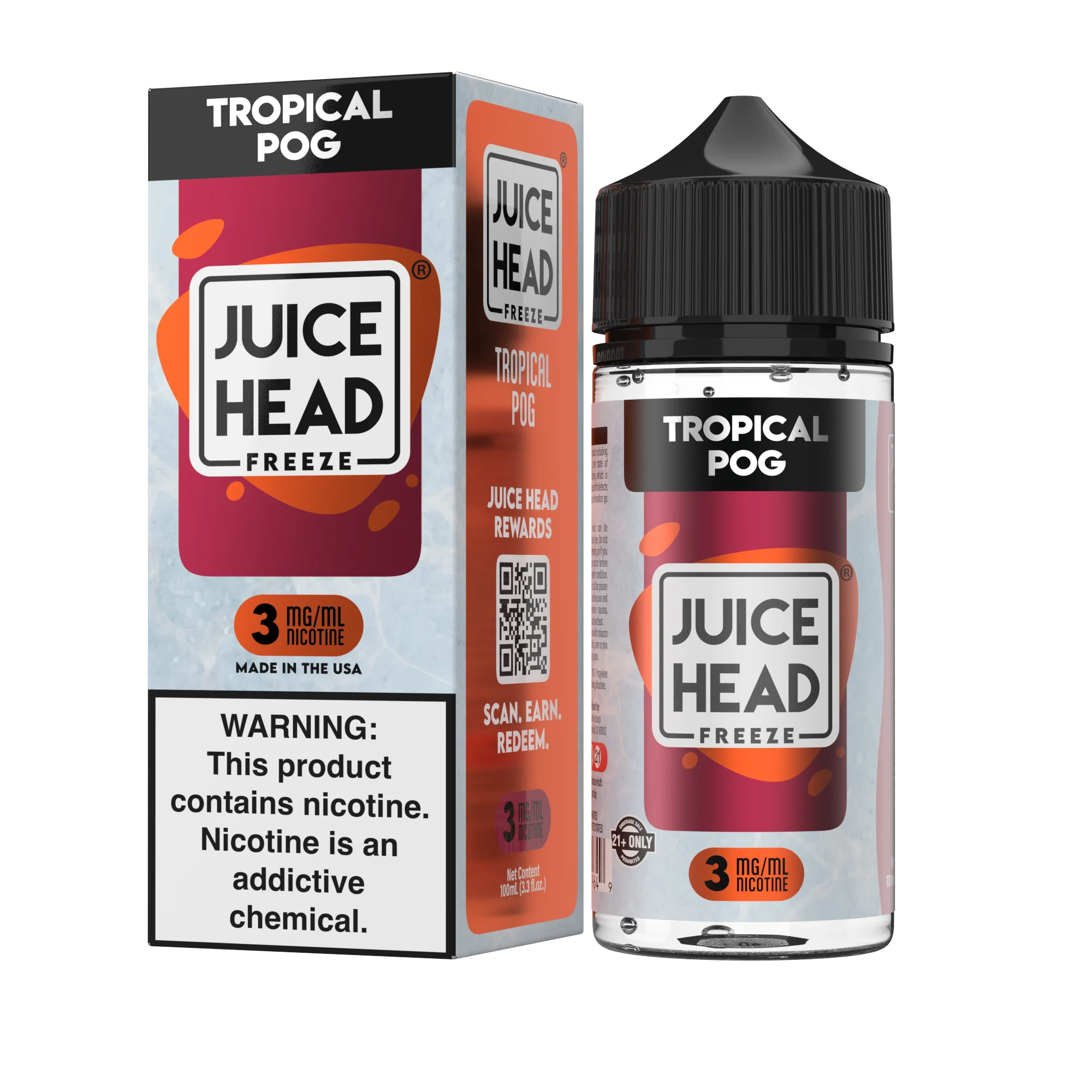 Juice Head Tropical POG Freeze freebase e-liquid, Juice Head Freeze ZTN E-Liquid - 100mL, wholesale