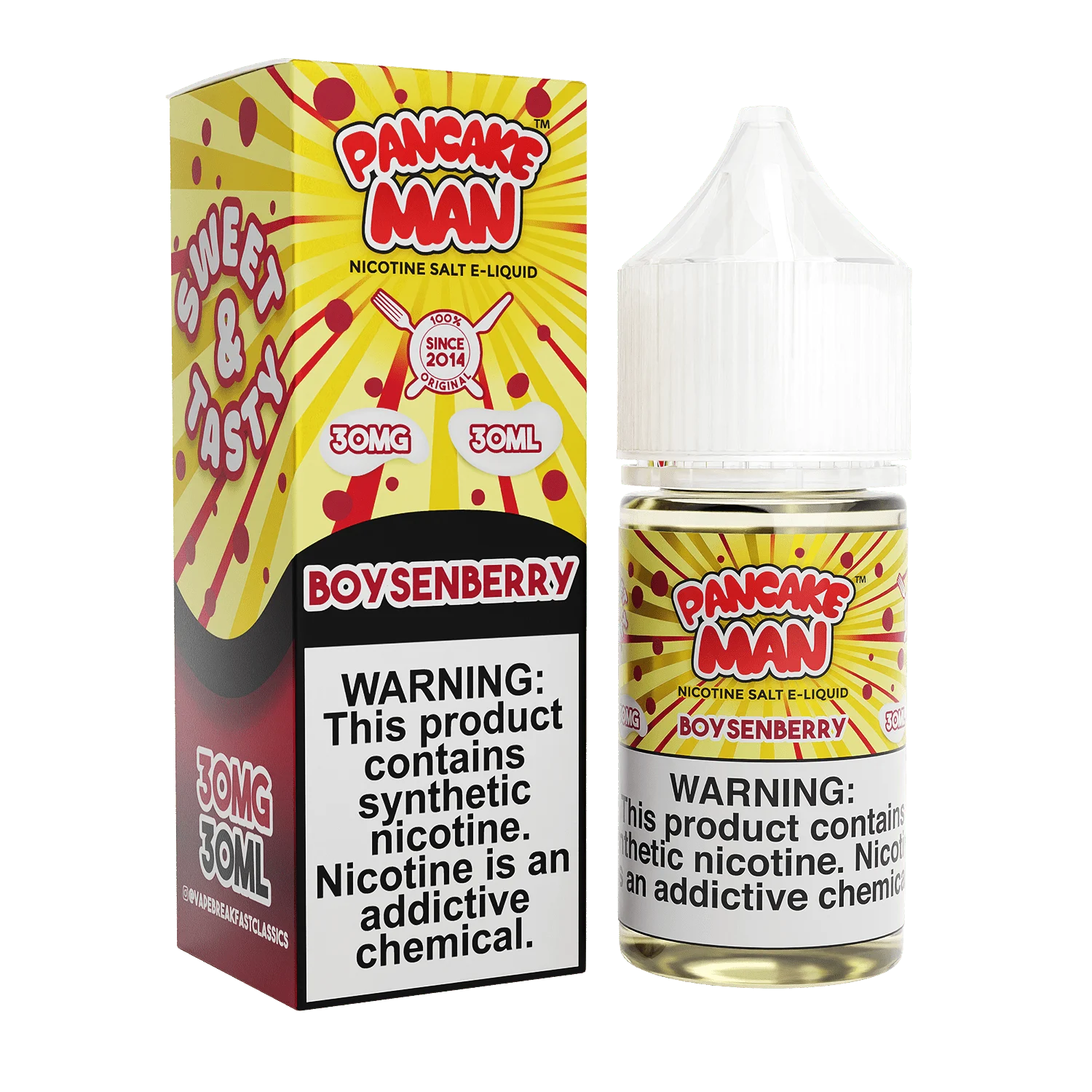 Pancake Man Boysenberry salt nicotine e-liquid, Pancake Man Salt E-Liquid - 30mL, wholesale