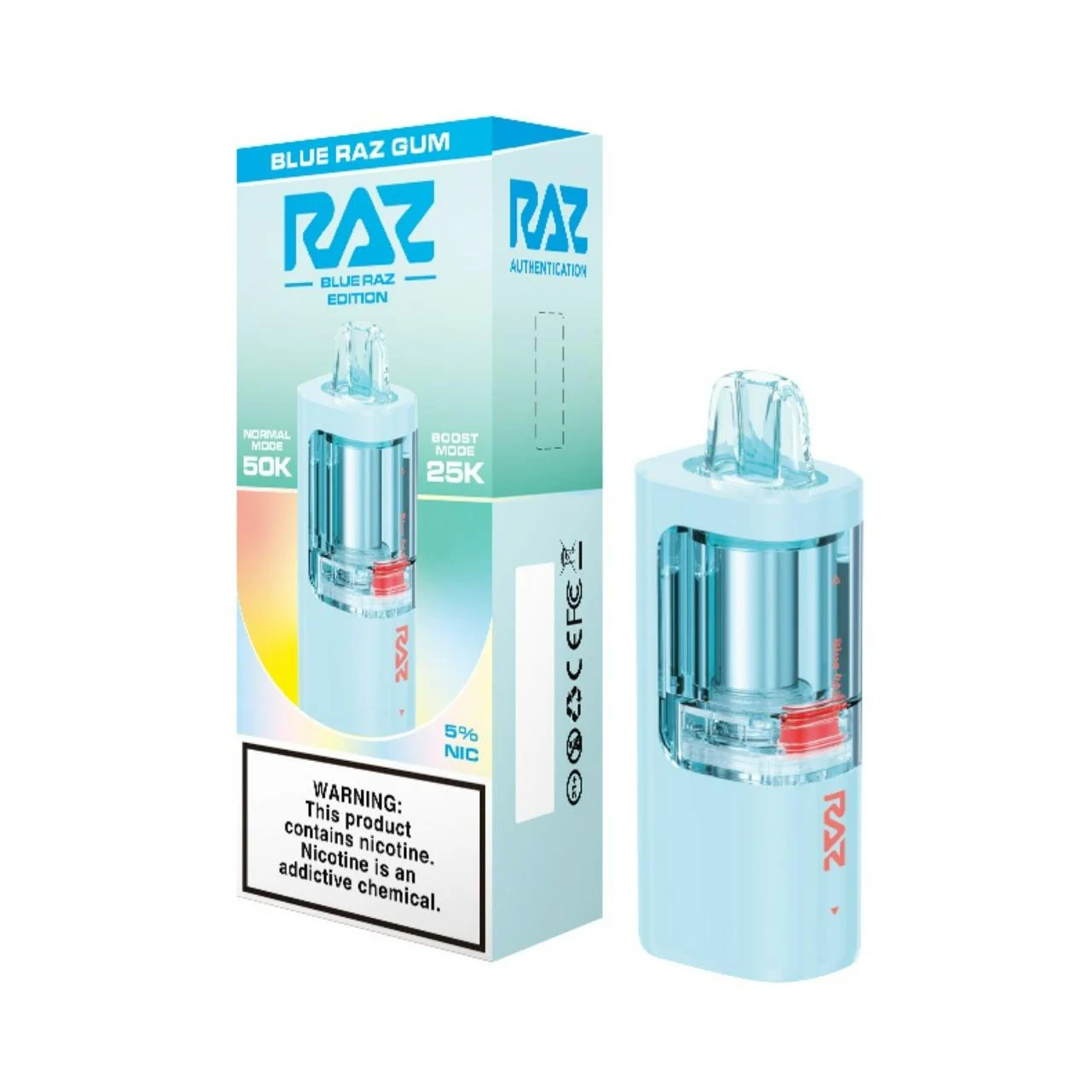 RAZ Blue Raz Gum disposable vape, RAZ VUE 50K Disposable Vape Pod, wholesale
