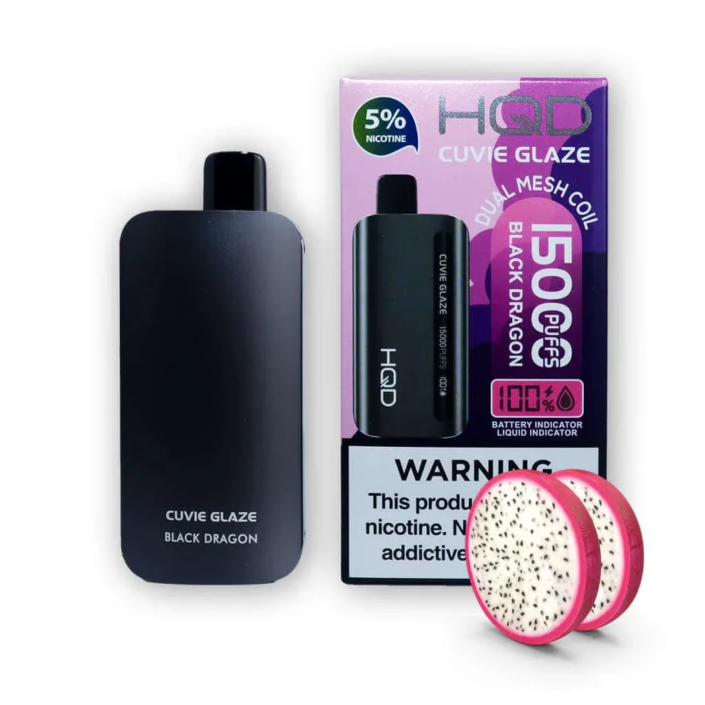 HQD Black Dragon disposable vape, HQD Cuvie Glaze 15K Disposable Vape, wholesale