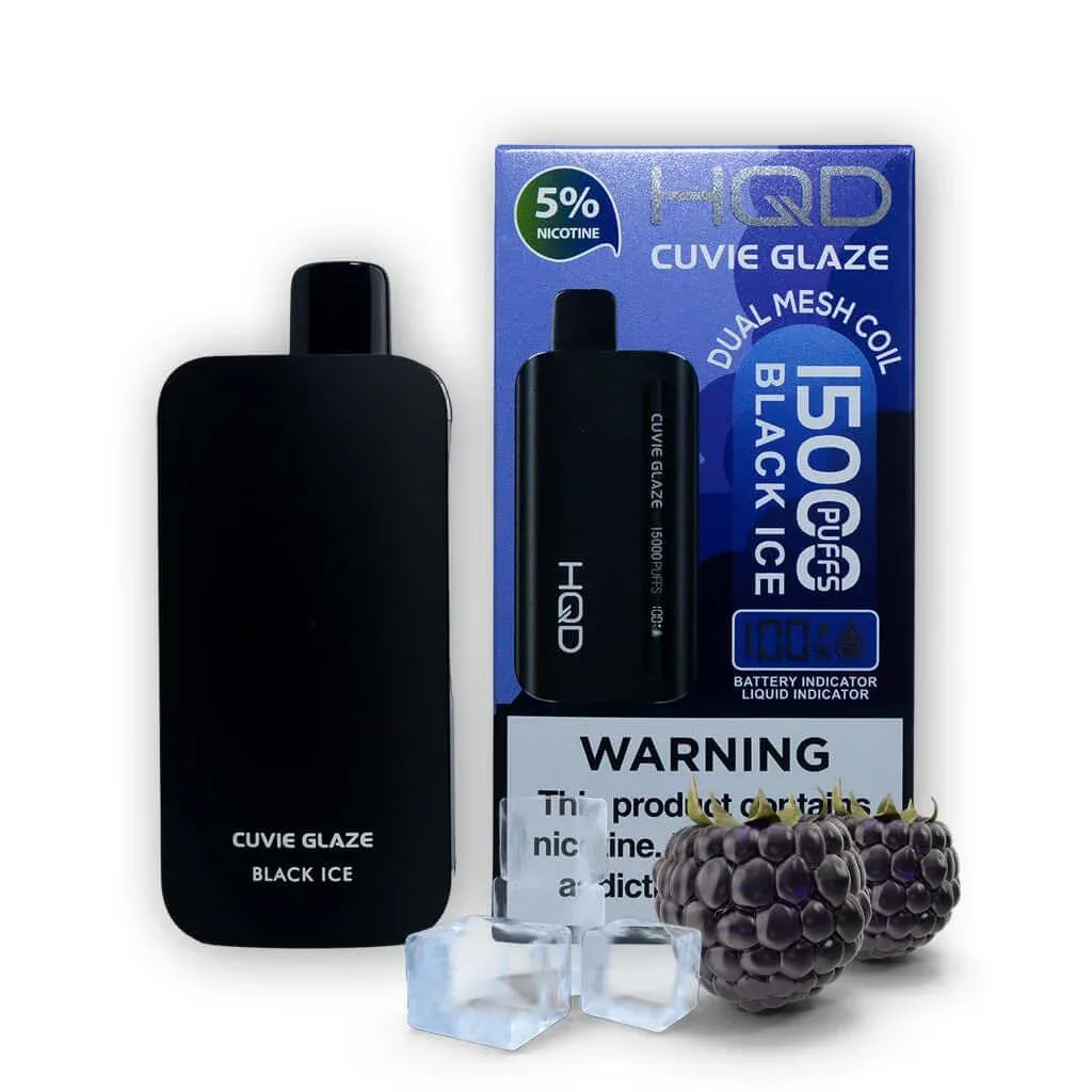 HQD Black Ice disposable vape, HQD Cuvie Glaze 15K Disposable Vape, wholesale