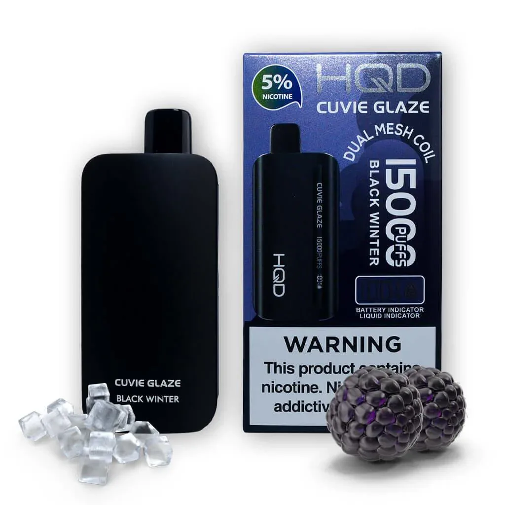 HQD Black Winter disposable vape, HQD Cuvie Glaze 15K Disposable Vape, wholesale