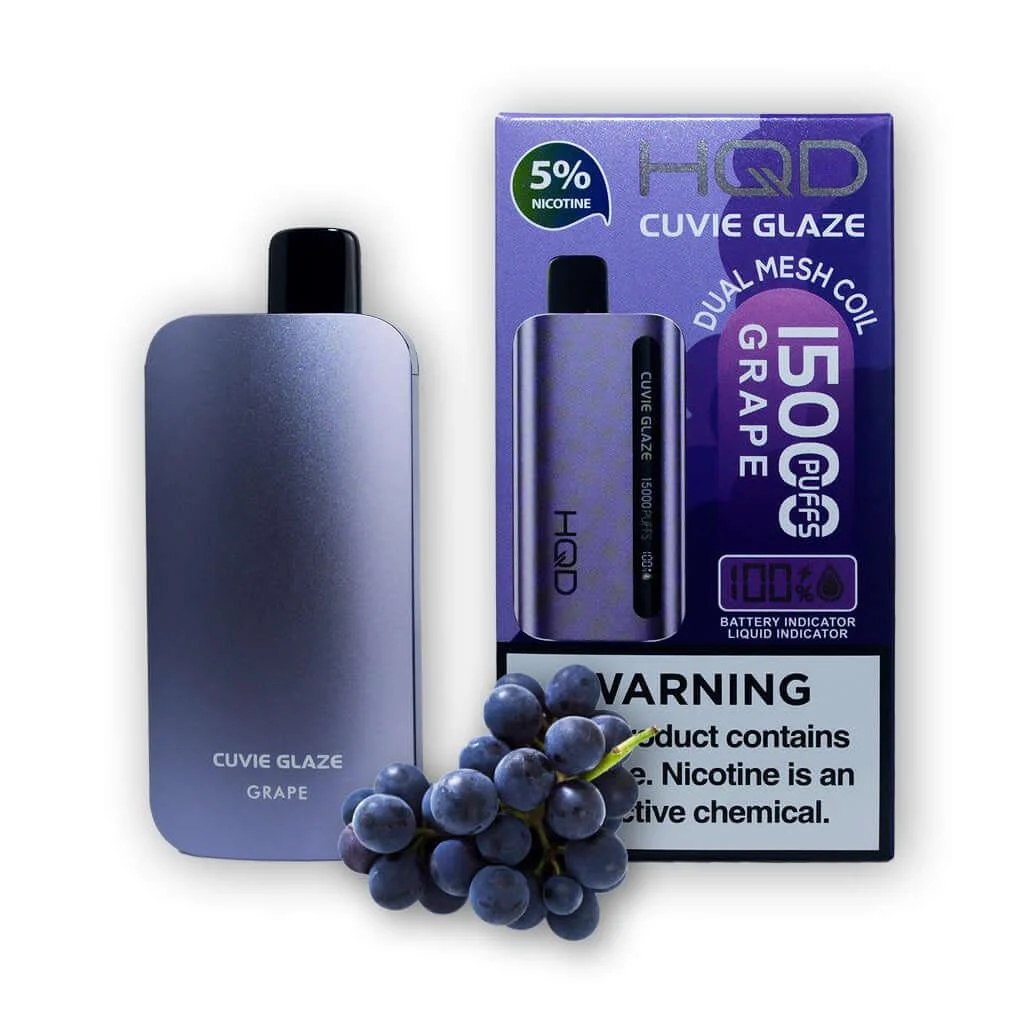 HQD Grape disposable vape, HQD Cuvie Glaze 15K Disposable Vape, wholesale