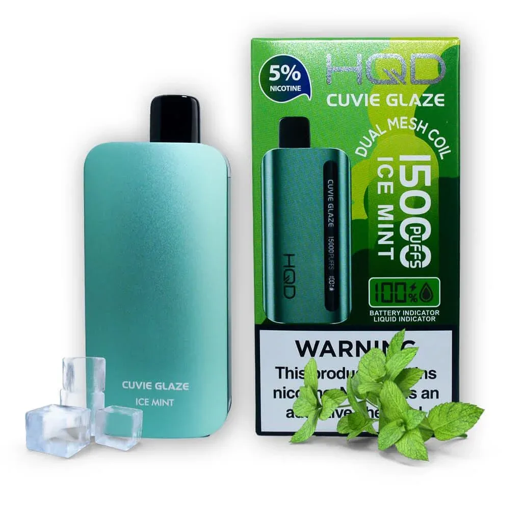 HQD Ice Mint disposable vape, HQD Cuvie Glaze 15K Disposable Vape, wholesale