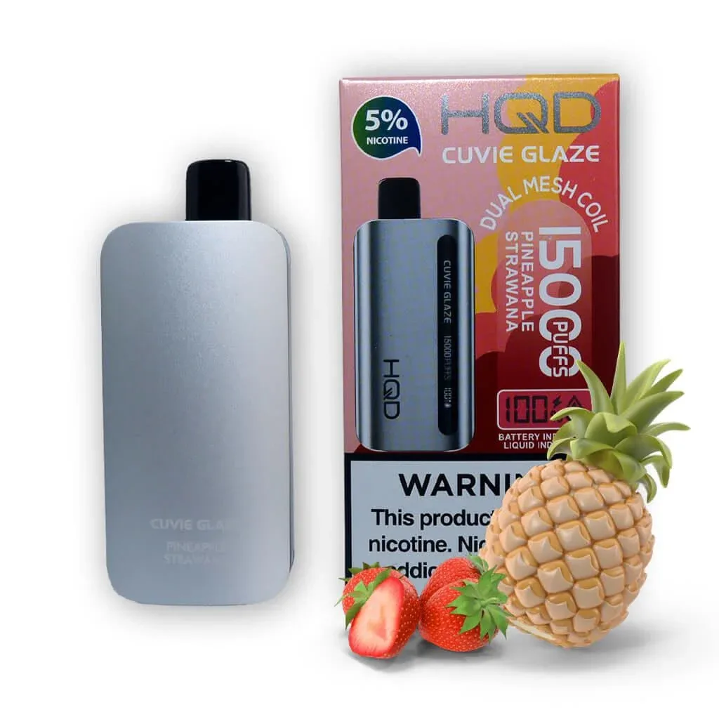 HQD Pineapple Strawana disposable vape, HQD Cuvie Glaze 15K Disposable Vape, wholesale