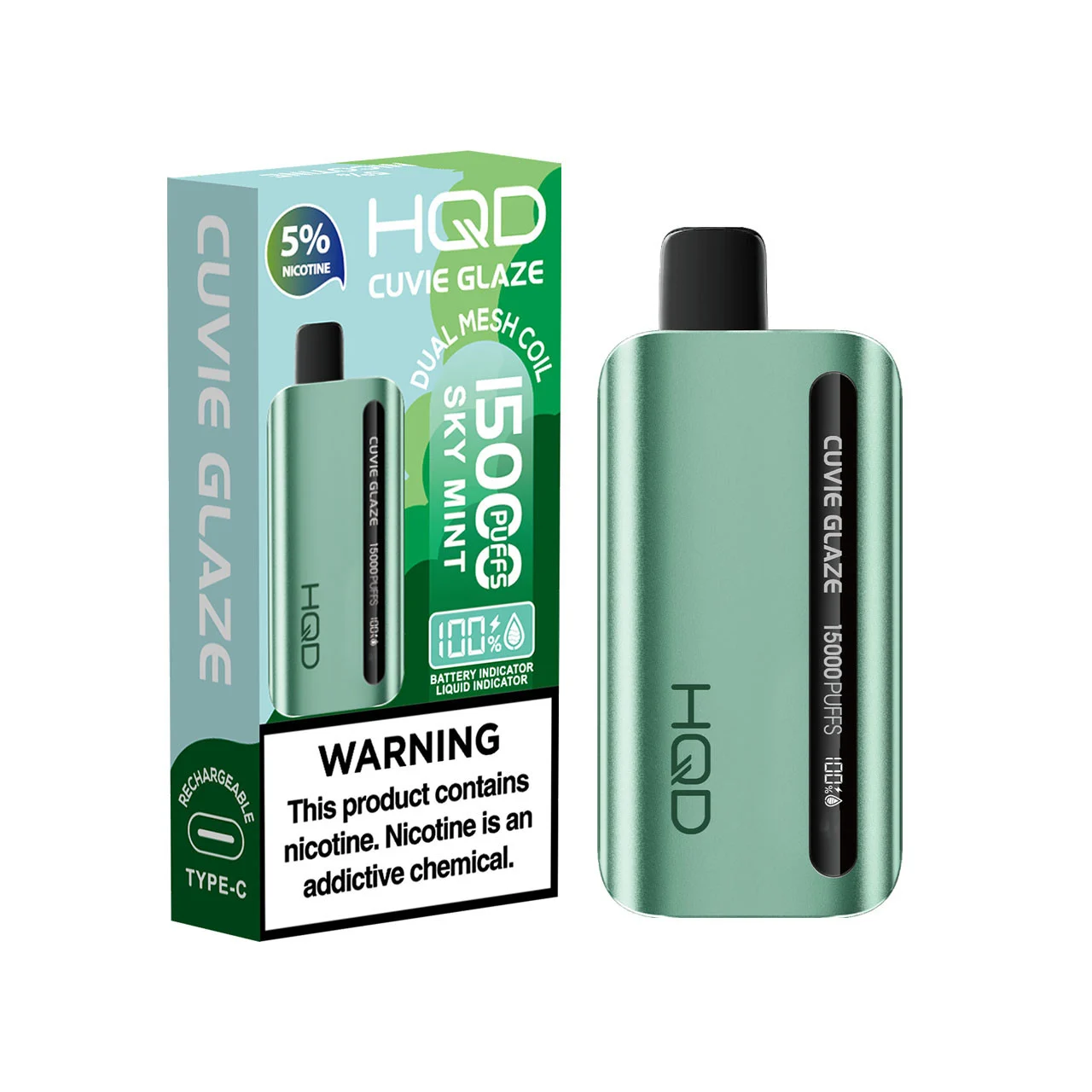 HQD Sky Mint disposable vape, HQD Cuvie Glaze 15K Disposable Vape, wholesale