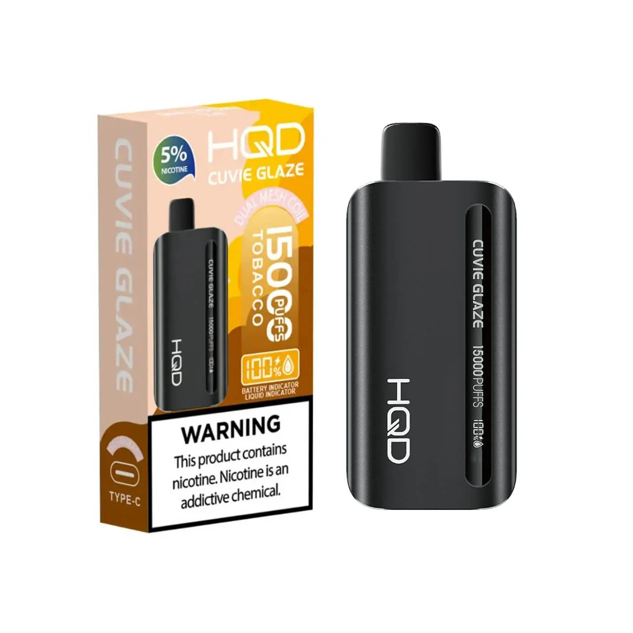 HQD Tobacco disposable vape, HQD Cuvie Glaze 15K Disposable Vape, wholesale