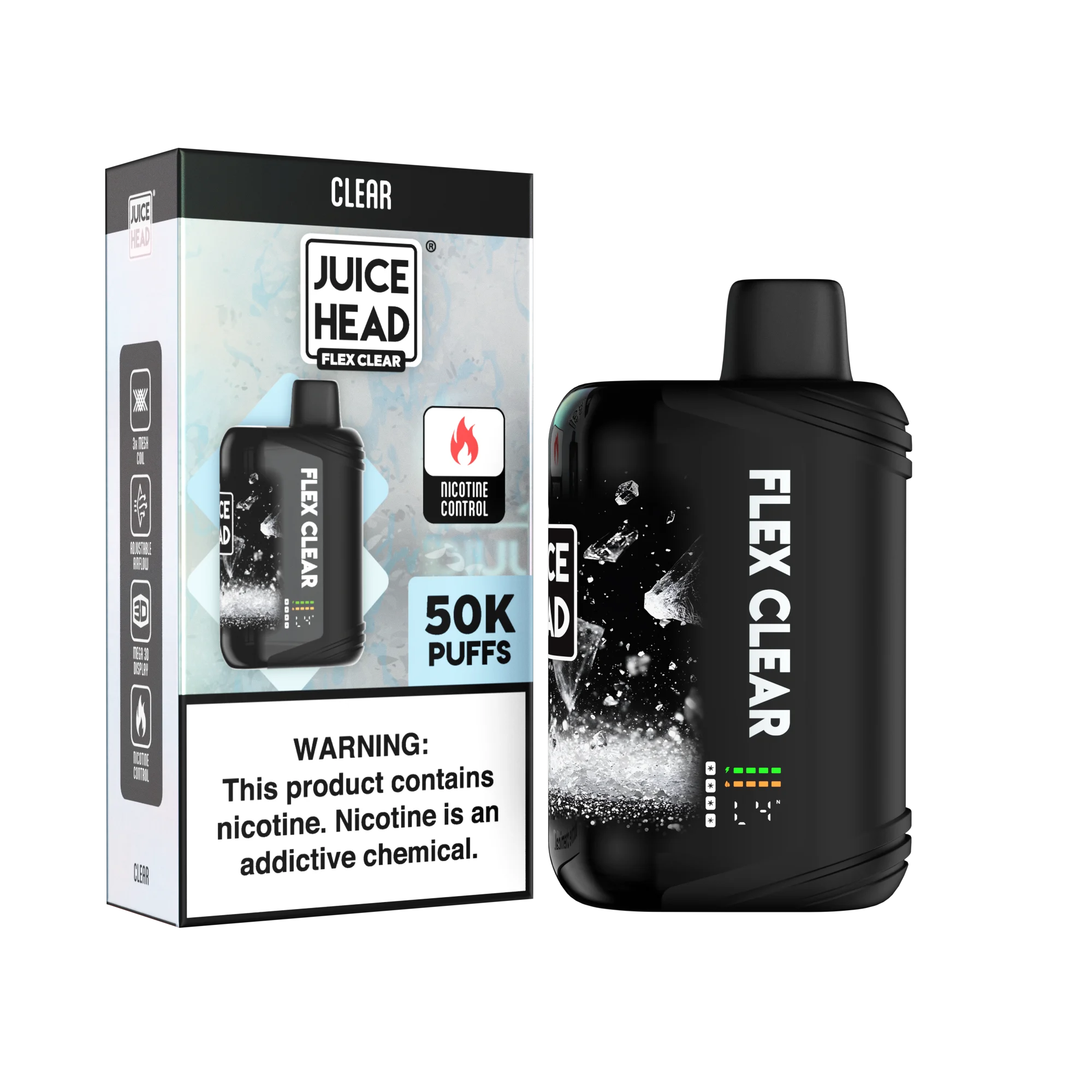 Juice Head Clear disposable vape, Juice Head Flex 50K Disposable Vape, wholesale