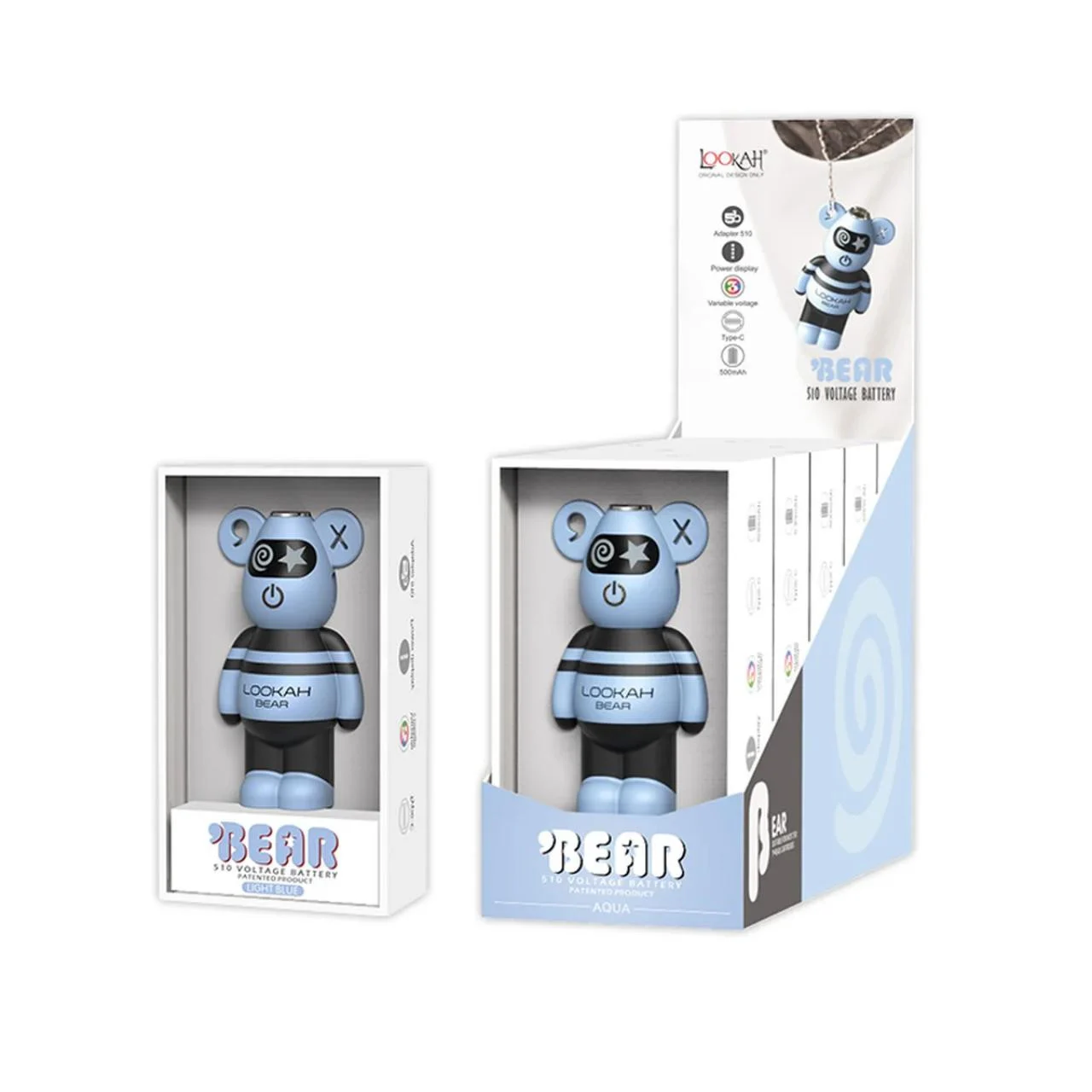 Lookah Aqua batterie, Lookah Bear 510 Battery, wholesale