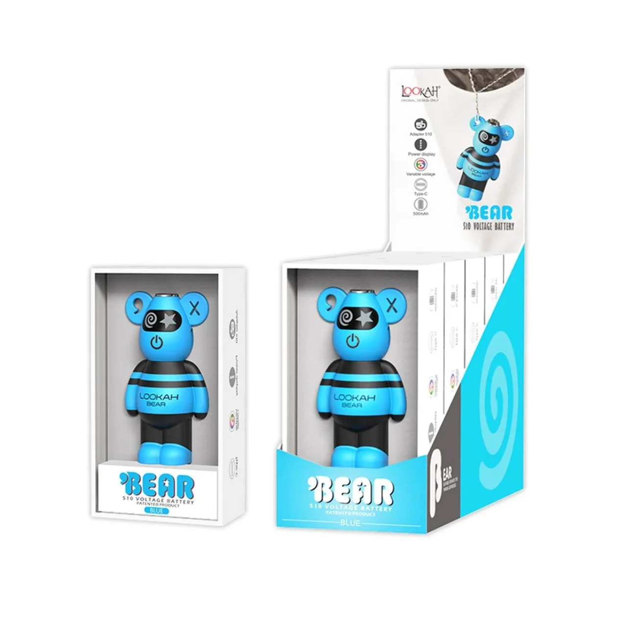 Lookah Blue batterie, Lookah Bear 510 Battery, wholesale