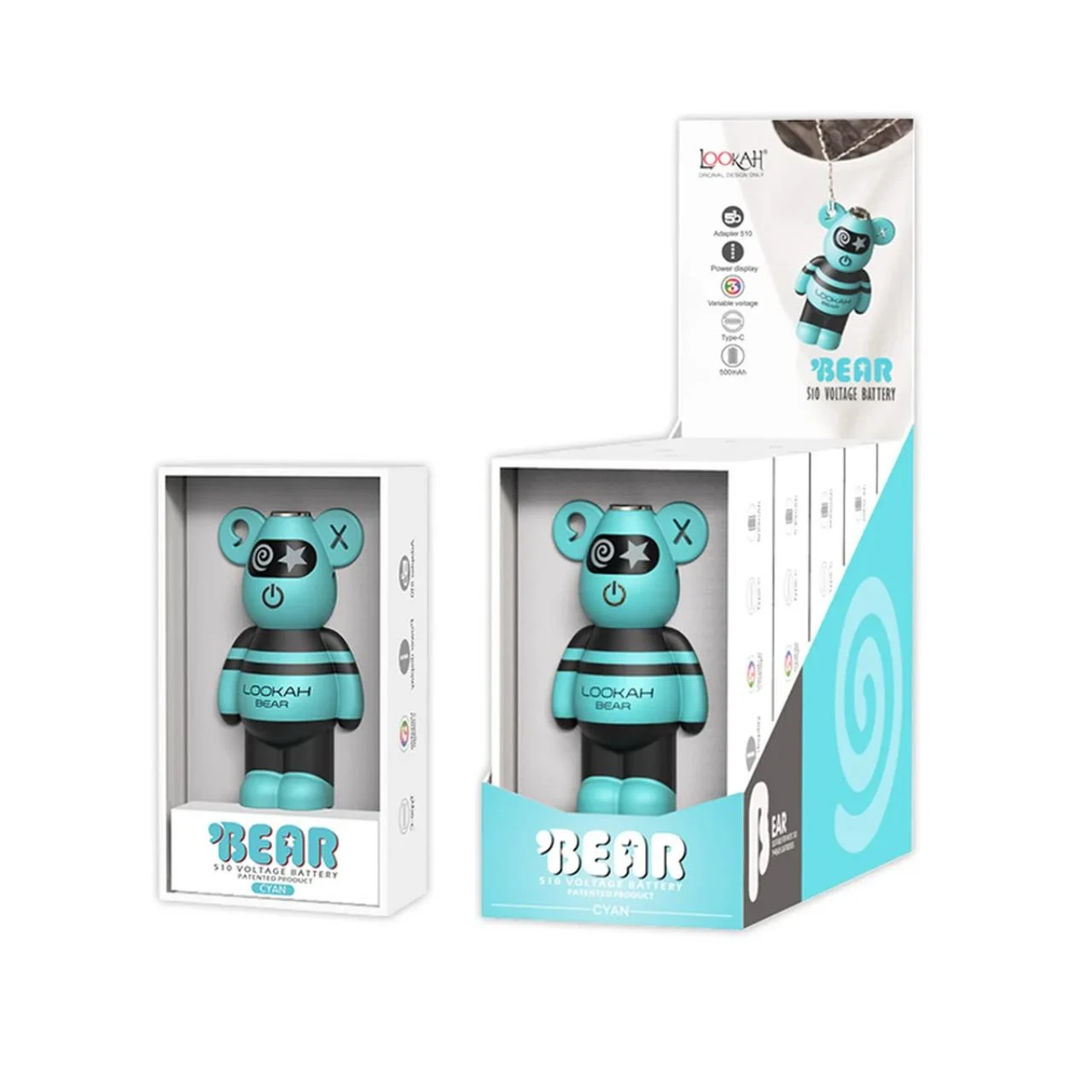 Lookah Cyan batterie, Lookah Bear 510 Battery, wholesale