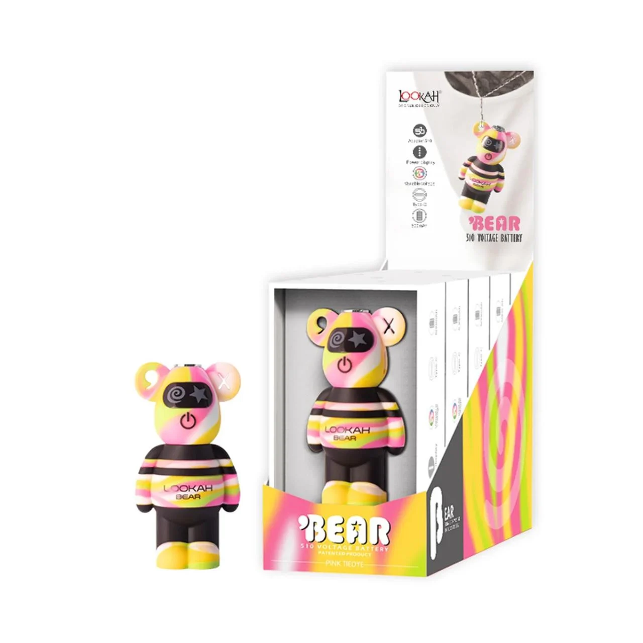 Lookah Pink Tie Dye batterie, Lookah Bear 510 Battery, wholesale