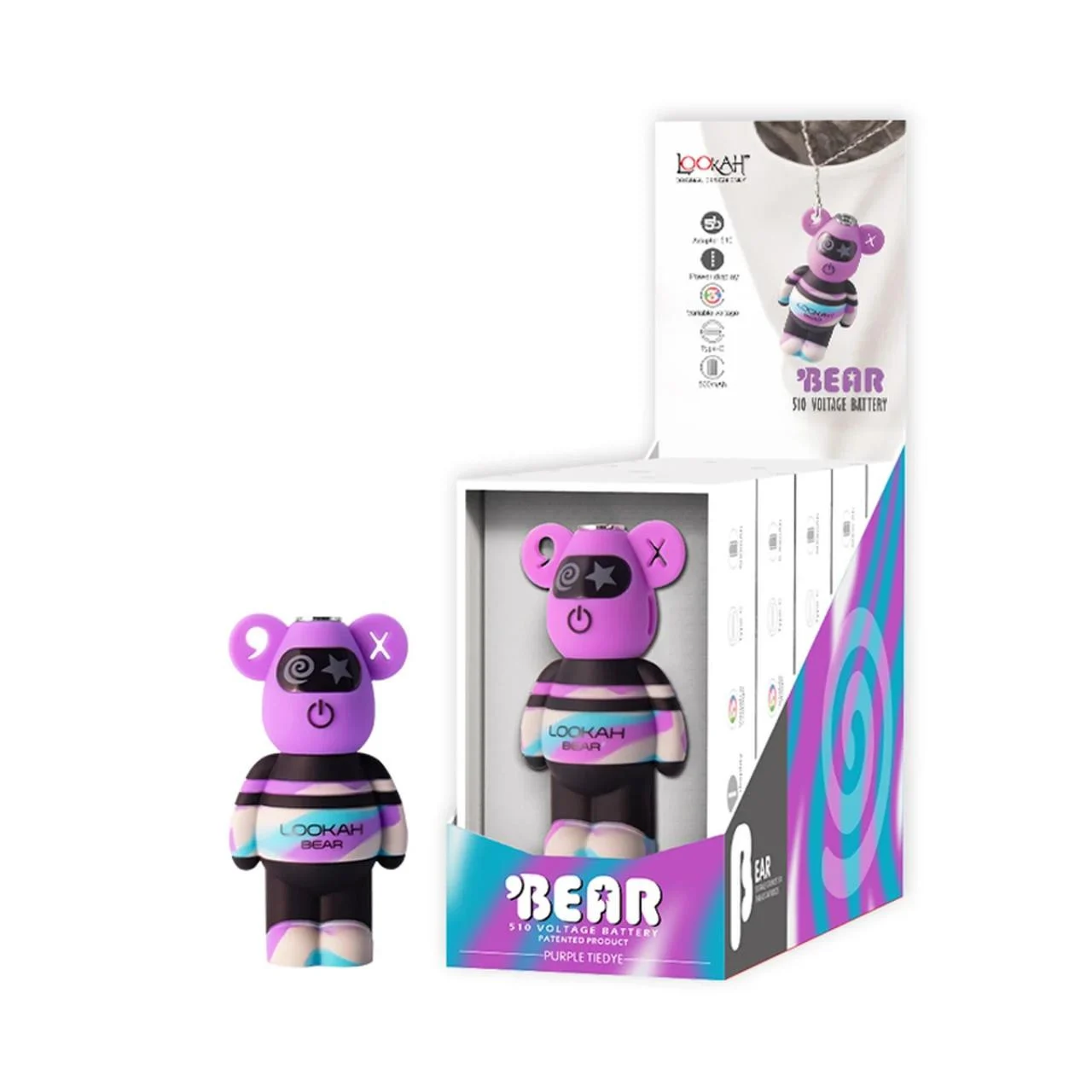 Lookah Purple Tie Dye batterie, Lookah Bear 510 Battery, wholesale