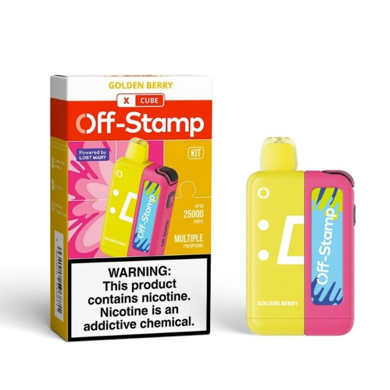 Off Stamp Golden Berry disposable vape, Off Stamp X-Cube 25K Disposable Vape Kit, wholesale