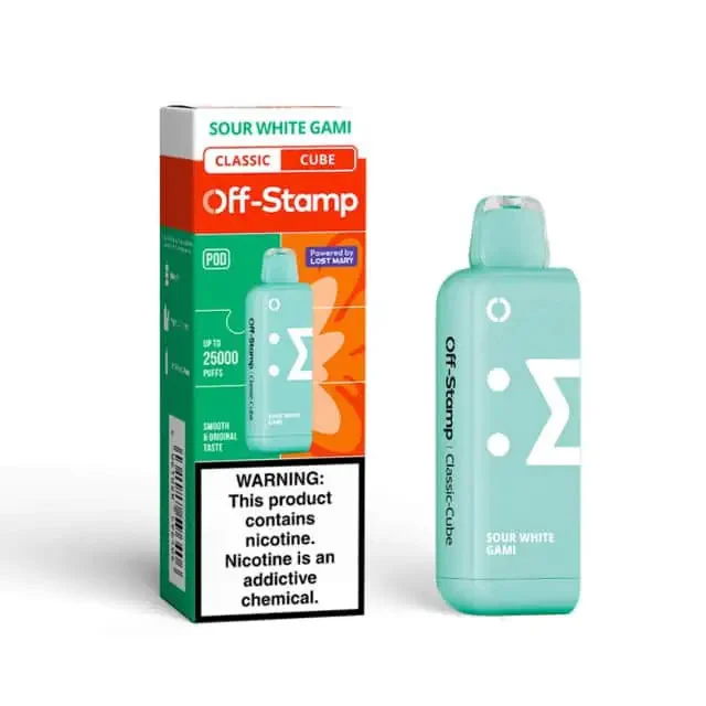 Off Stamp Sour White Gami disposable vape, Off Stamp X-Cube Classic Cube 25K Disposable Vape Pod, wholesale