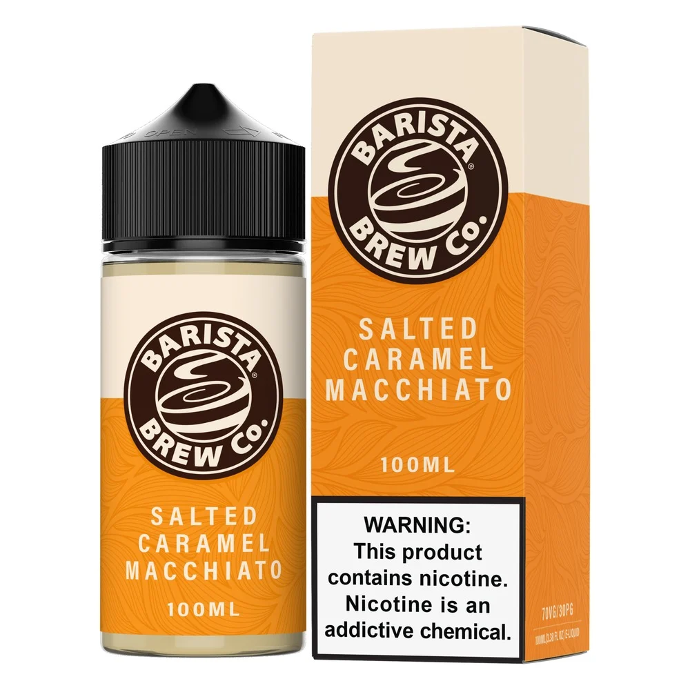 Barista Brew Salted Caramel Macchiato freebase e-liquid, Barista Brew E-Liquid - 100mL, wholesale