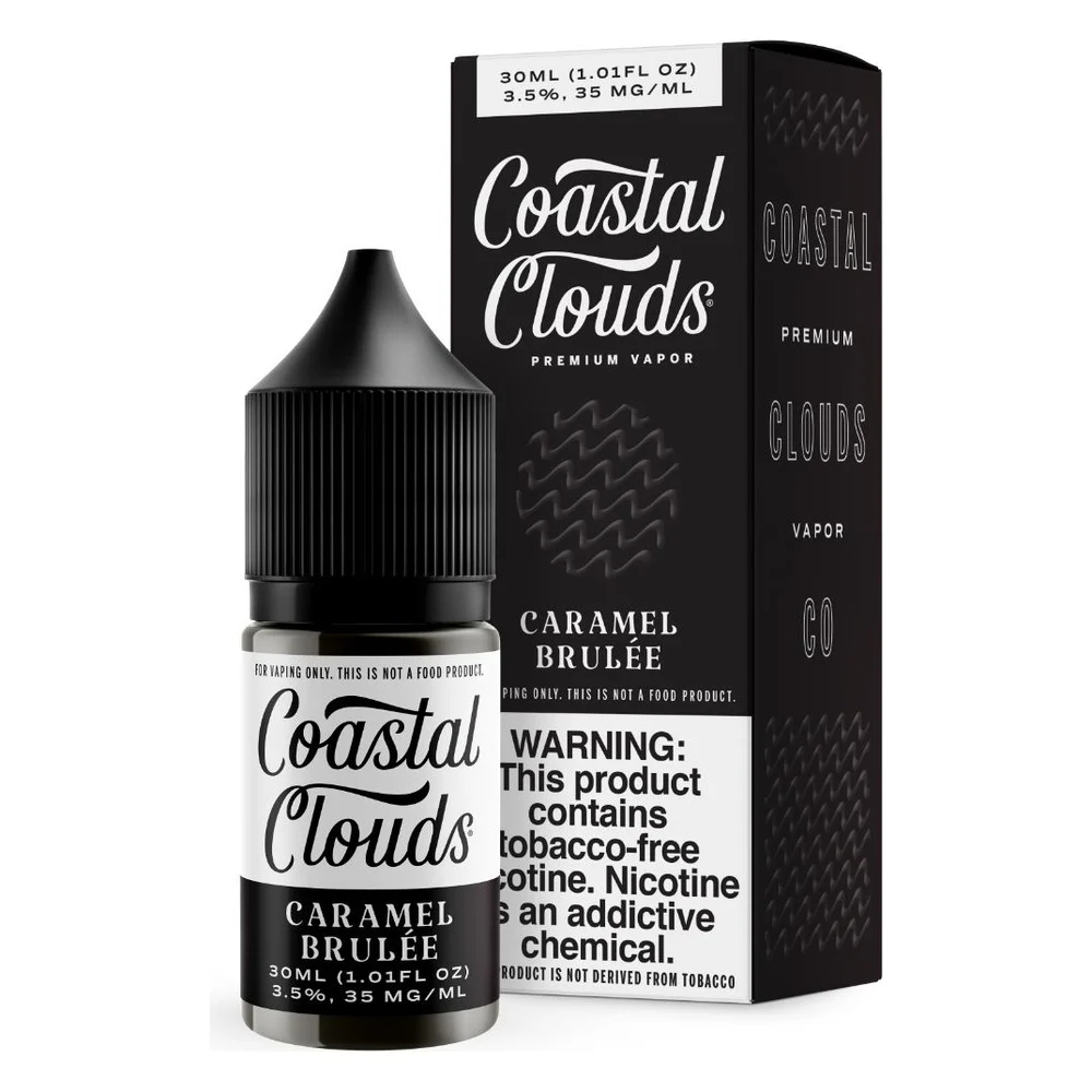 Coastal Clouds Caramel Brulée salt nicotine e-liquid, Coastal Clouds Salt E-Liquid - 30mL, wholesale