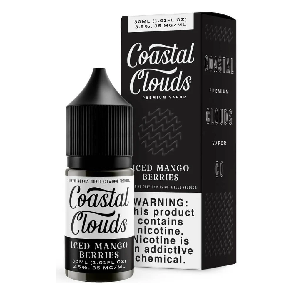 Coastal Clouds Mango Berries Ice salt nicotine e-liquid, Coastal Clouds Salt E-Liquid - 30mL, wholesale