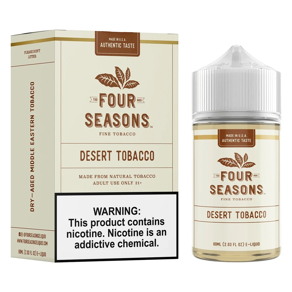 Four Seasons Desert Tobacco freebase e-liquid, Four Seasons E-Liquid - 60mL, wholesale