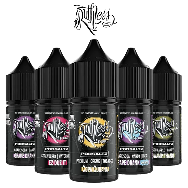 Ruthless salt nicotine e-liquid, wholesale