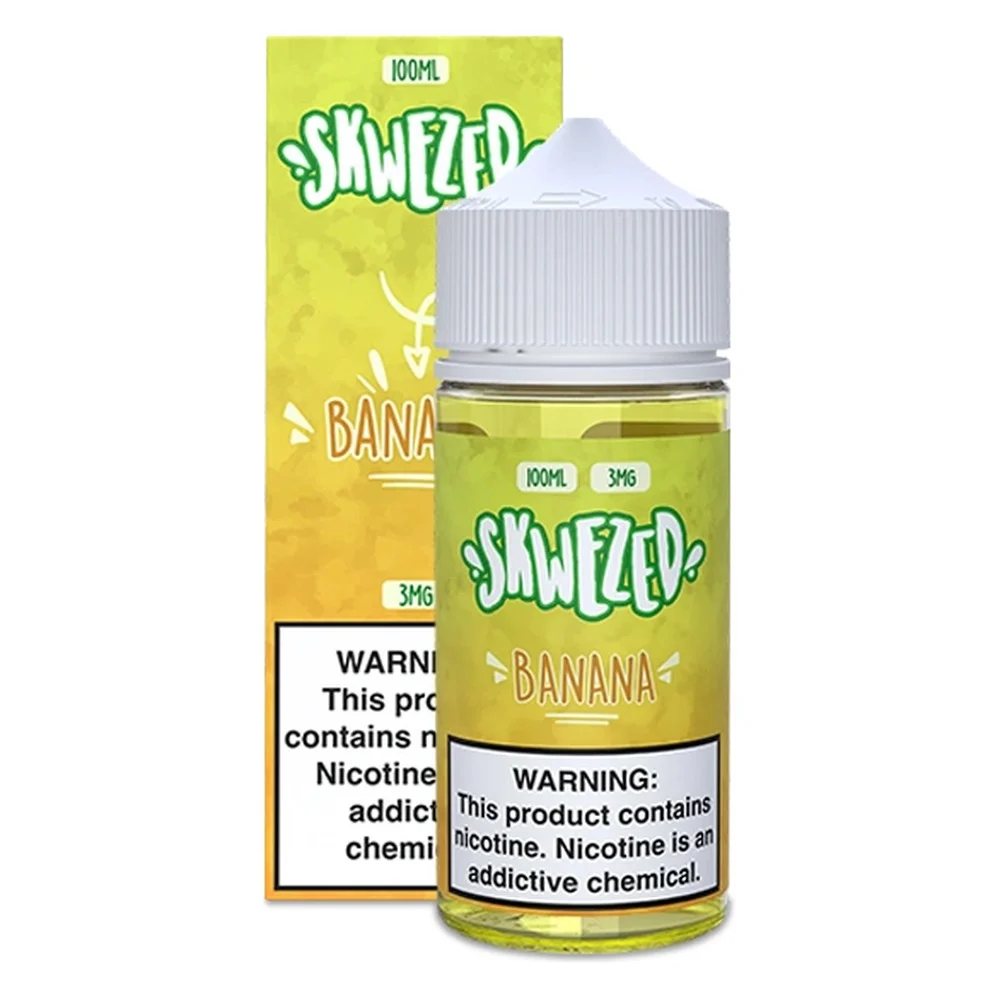 Skwezed Banana freebase e-liquid, Skwezed E-Liquid - 100mL, wholesale